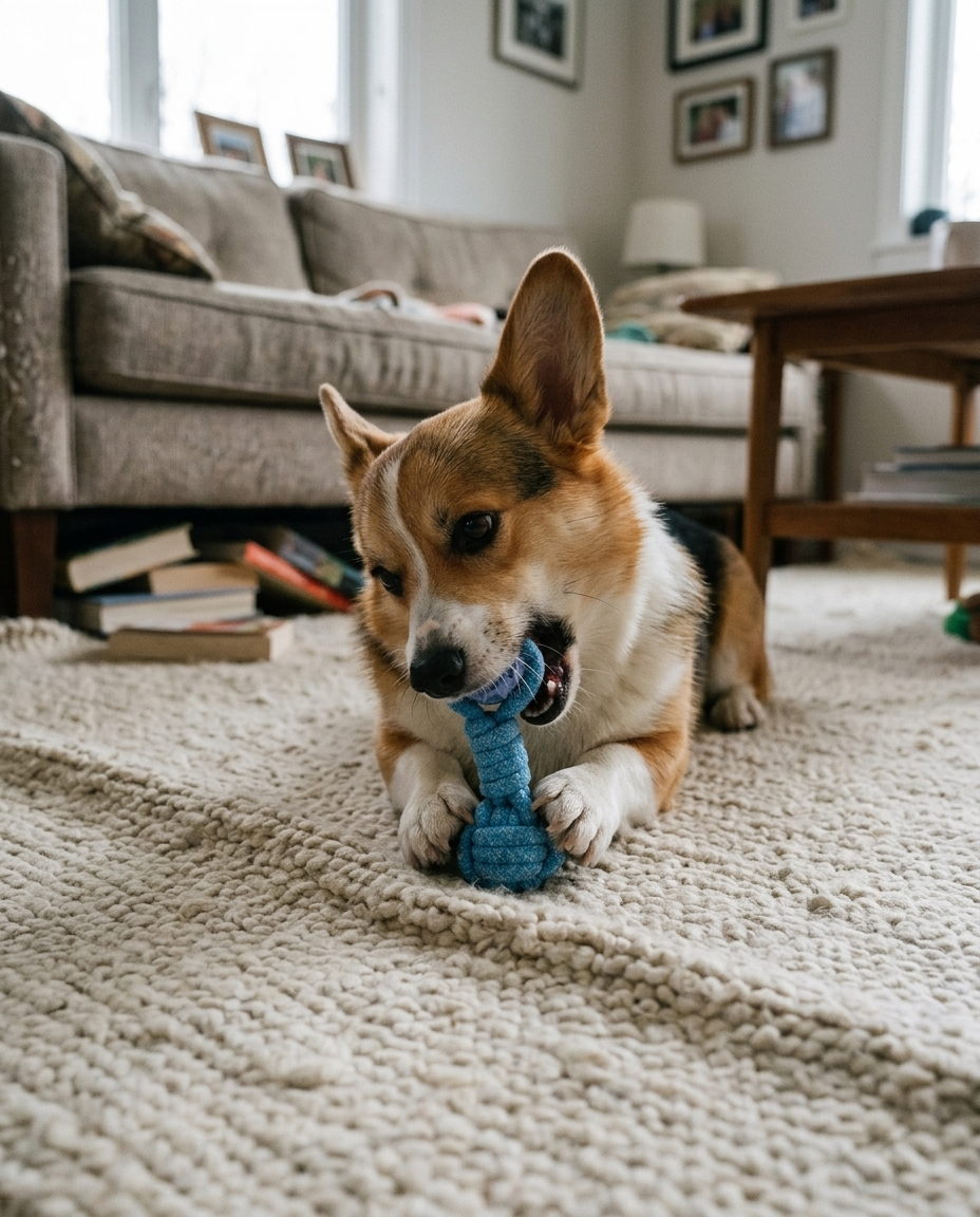 PUMIII LoopJoy Dual-Texture Dog Tug Toy