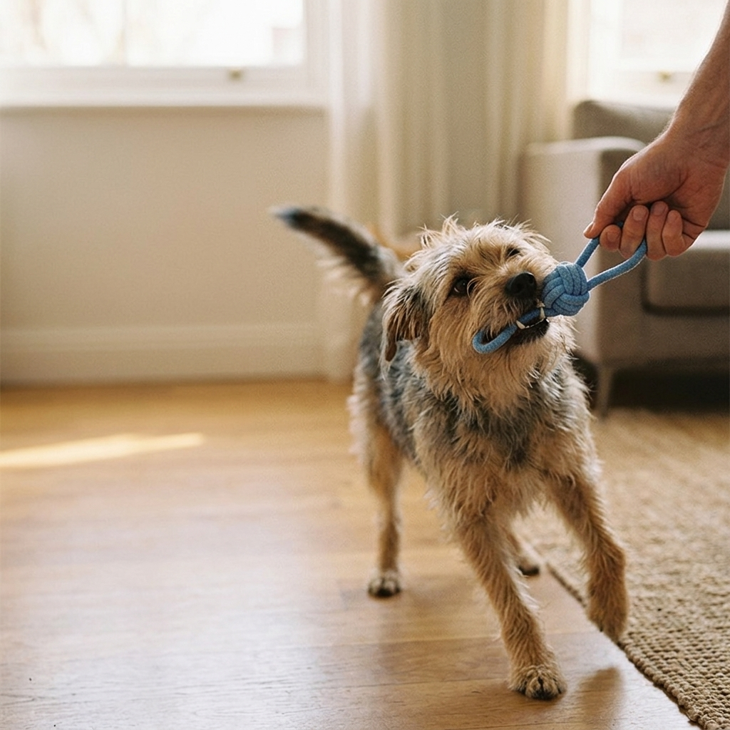 PUMIII LoopJoy Dual-Texture Dog Tug Toy