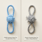 PUMIII LoopJoy Dual-Texture Dog Tug Toy