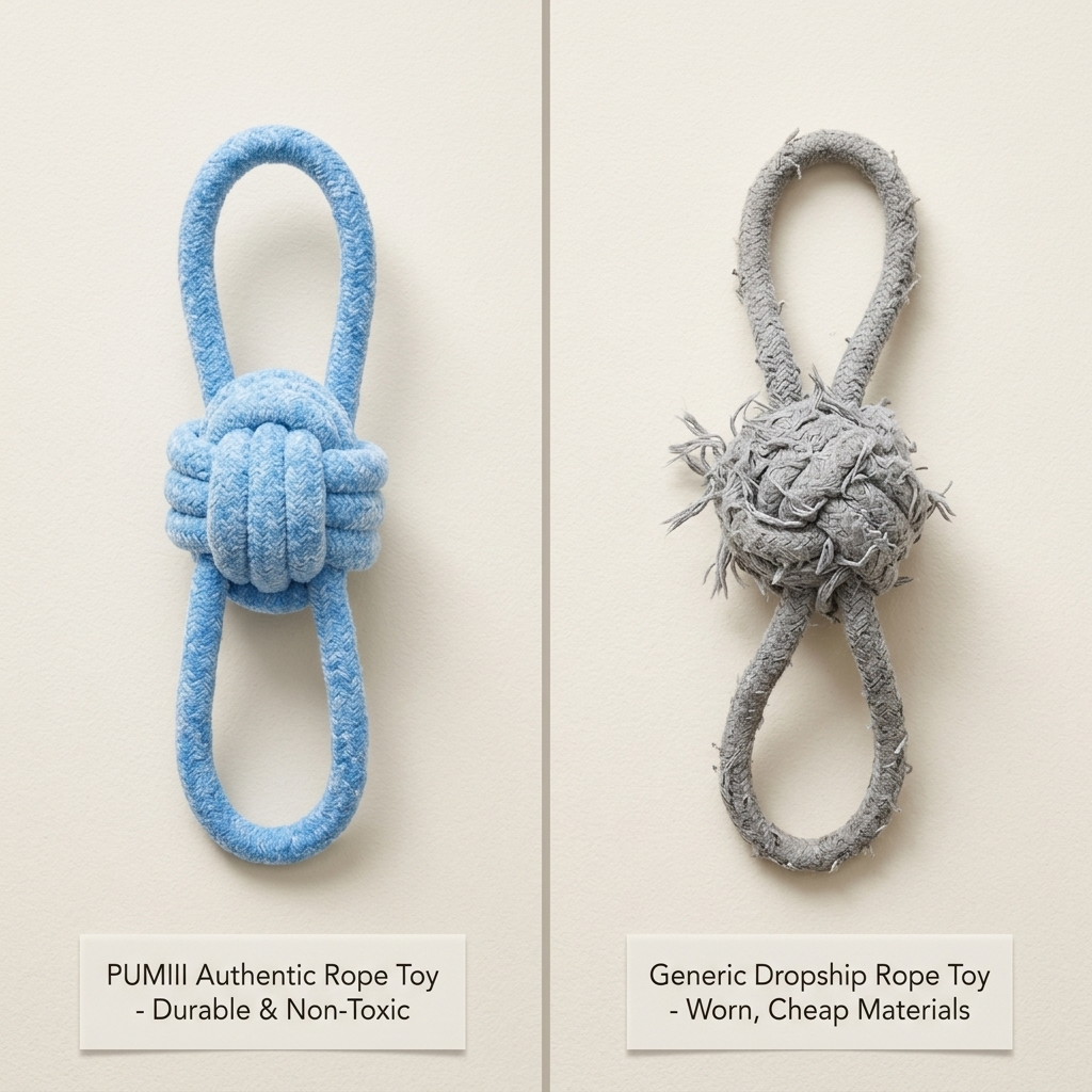 PUMIII LoopJoy Dual-Texture Dog Tug Toy